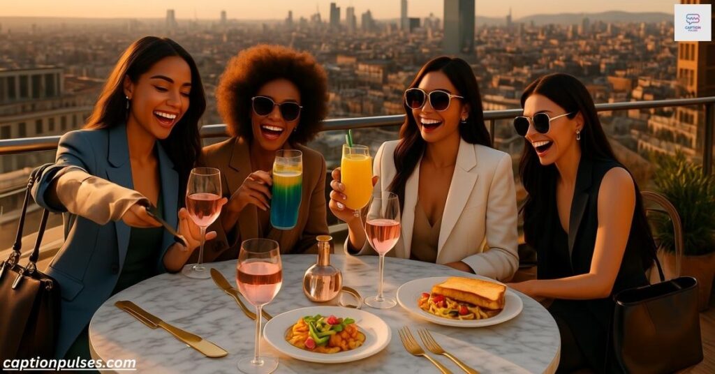 Captions for Lunching in Style