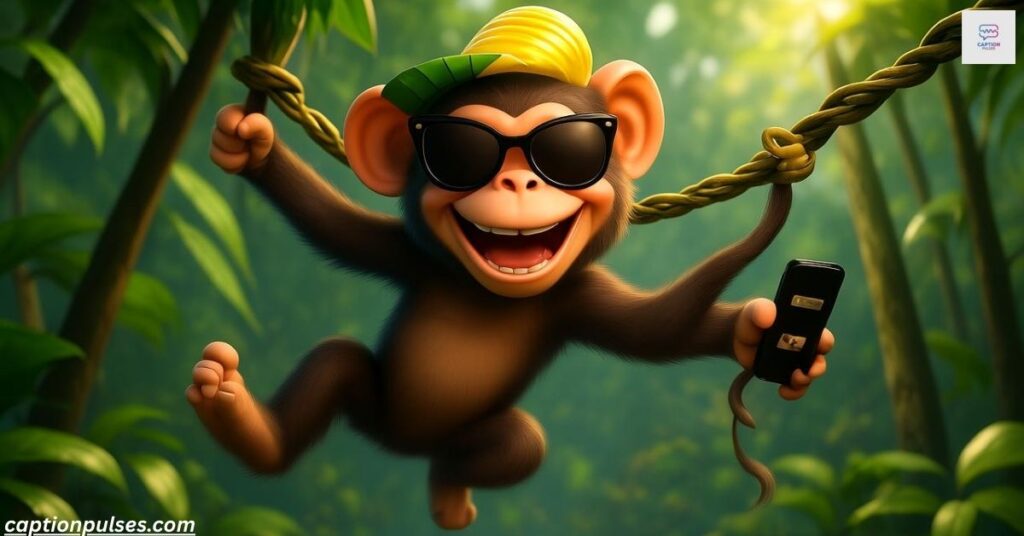Playful Monkey Captions