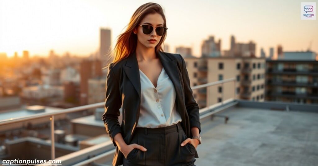 Wearing a Suit Captions for Instagram for Girls