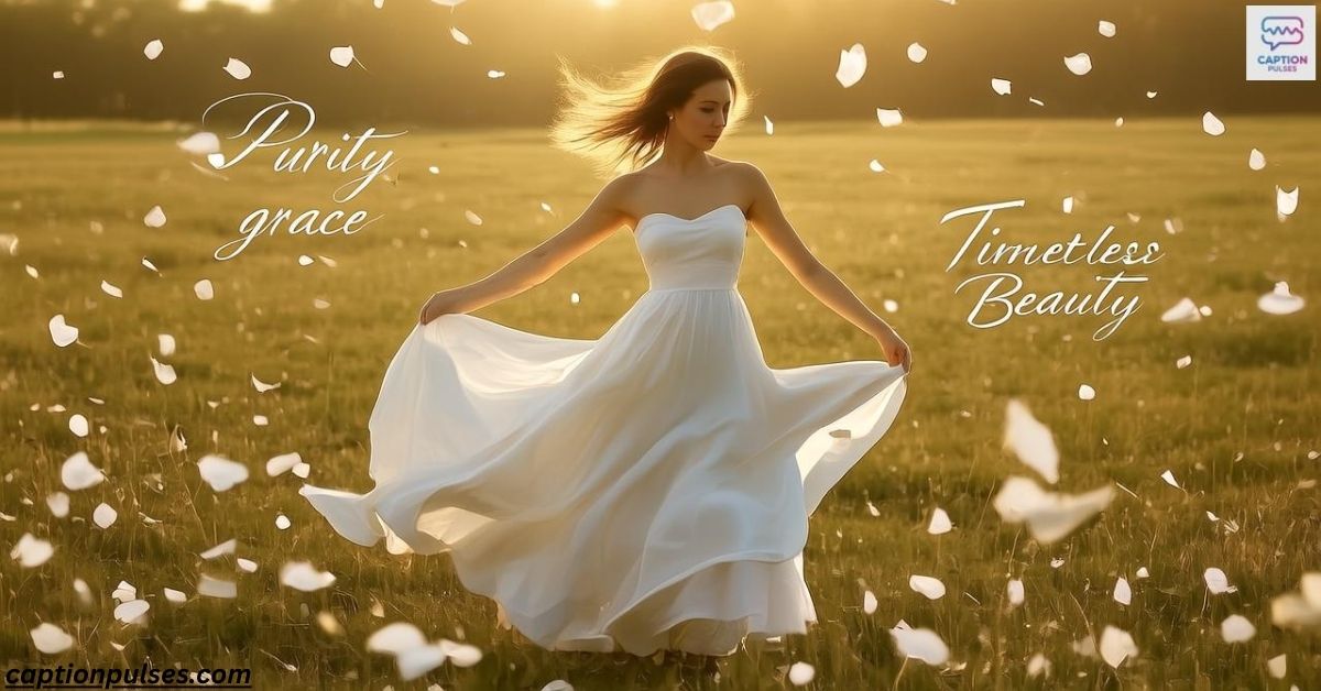 White Dress Captions